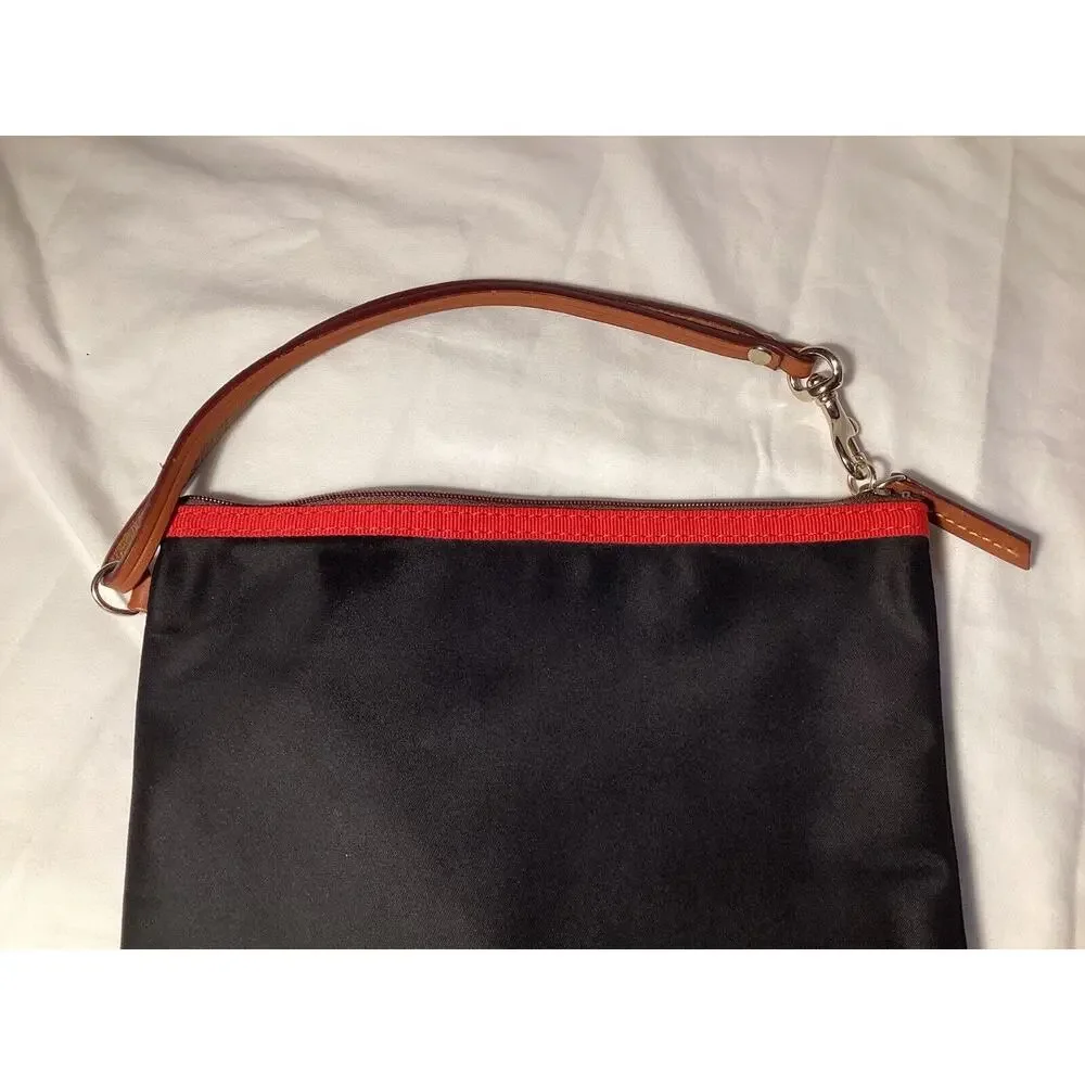Dooney & Bourke Nylon Wrislet Black/Purple Leather strap Medium‎